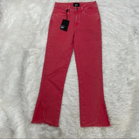 New PAIGE Hoxton Straight Ankle Jean Wildflower NWT Denim 25 - Picture 2 of 14